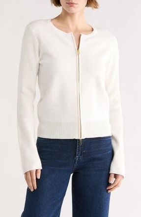 By Design Tatum Zip Cardigan in Cloud Dancer at Nordstrom Rack, Size X-Large