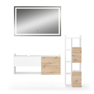 Vicco Conjunto De Muebles De Ba&ntilde;o Alf, Blanco, 3 Piezas