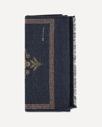 Kiton Silk Scarf with fringes Male UNI