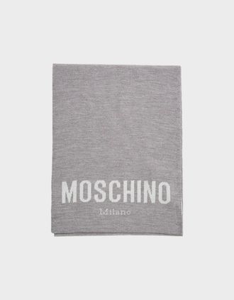 Moschino Womens Moschino Scarf Gray Moschino Woman - Grey