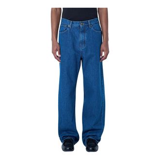 Jil Sander Wide Jeans, male, Blue, Size: W30 Wide-Leg Denim Jeans