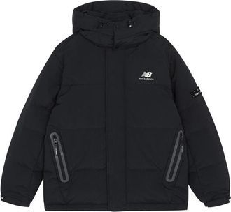New Balance Warm Hooded Down Jacket Asia Sizing Black AMJ14323-BK