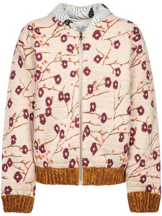 Forte_Forte Quilted Floral Embroidered Jacket With Ribbed Details