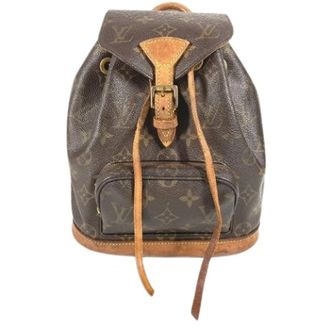 Louis Vuitton Pre-owned Backpacks, female, Brown, Size: ONE SIZE Pre-owned Canvas Backpack