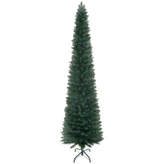 OEM &Aacute;rbol De Navidad Artificial Estrecho 210 Cm Con 510 Ramas, Base Plegable Y Soporte Met&aacute;lico F&aacute;cil Montaje Verde