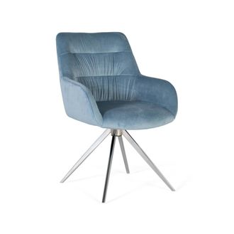 Giner&Colomer Set de 2 sillones tapizados en terciopelo color azul