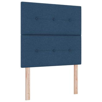 vidaXL Letto A Molle Con Testiera Blu 80 X 200 Cm Tessuto Vidaxl