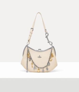 Vivienne Westwood Charm Frame Purse Supple Leather Cream-purple / Red / Bluesilver-ch One Size Women