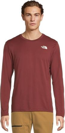 The North Face 24/7 Long Sleeve T-Shirts Mens Clothing Sumac : 2XL, Polyester