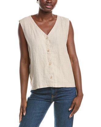 Eileen Fisher Plus Linen Vest