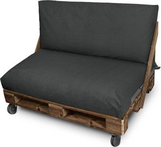 Happers Happers - Set De Cojines Para Palets Asiento 120x80x20 + Respaldo 120x45x25 Gris Naylim Mate