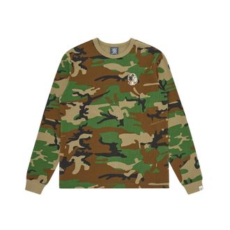 Billionaire Boys Club Tee LS Camo Waffle - Heren - Longsleeves - Veelkleurig - XL - Katoen - Tops