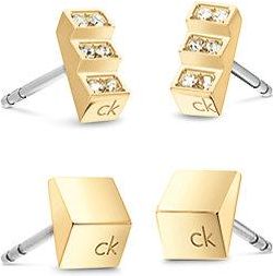 Calvin Klein Juego De 2 Pares De Pendientes De Cristal