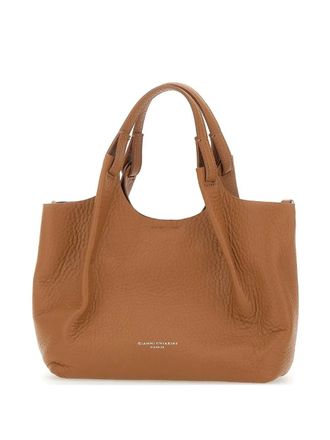 Gianni Chiarini Leren shopper - Bruin