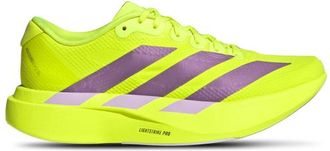 adidas Womens Adizero Evo SL - Shoes Solar Yellow/Powder Plum/Aurora Plum Size 06.0