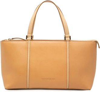 Burberry Pre-owned Handbags, female, Brown, Size: ONE SIZE Pre-owned Leather Tote Bag