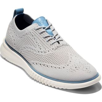 Cole Haan 2.ZeroGrand Stitchlite Water Resistant Wingtip in Harbor Mist at Nordstrom Rack, Size 8.5