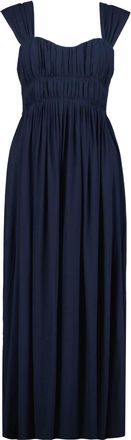 Bishop + Young Grecian Corset Maxi Dress In Marine