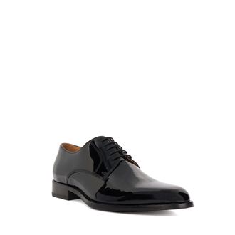 Dune London Mens Salisbury - Premium Leather Derby Shoes - Black - Size UK 12