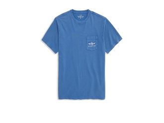 Vineyard Vines Drift-Dye Tarpon Whale Short Sleeve T-Shirts Mens T Shirt Club Blue : 2XL, Cotton