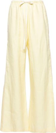 Forte_Forte linen palazzo trousers - women - Linen/Flax - IV - Yellow