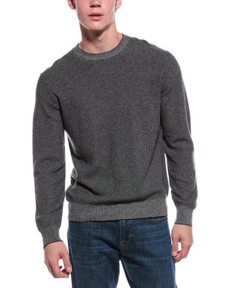 Vince Geo Jacquard Wool & Cashmere Crewneck Sweatshirt