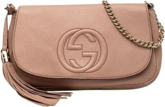 Gucci Pre-owned Vintage Crossbody Bag - Dames - Vintage Schoudertas - Bruin - ONE Size - Leer - Vintage