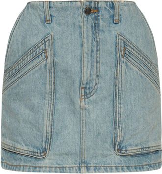 Amiri cargo denim skirt - women - Cotton - 28 - Blue