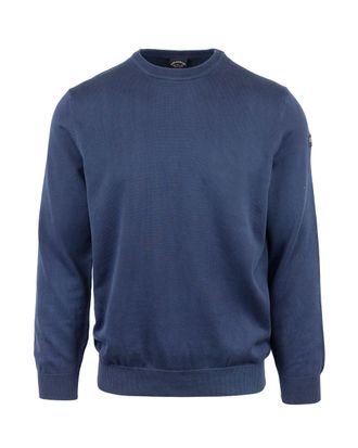 Paul & Shark Blue Sweater With Sewn-In Logo Patch
