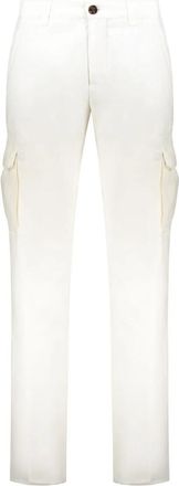 Moorer Rechte Broek - Heren - Straight fit broeken - Wit - M - Katoen - Broeken
