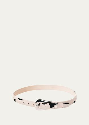 D&eacute;hanche Colette Dalmatian Calf Hair Belt