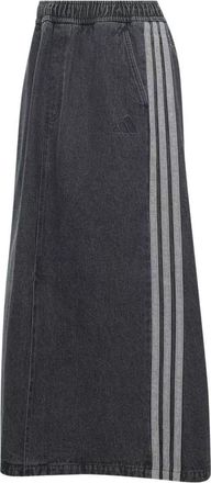 adidas (WMNS) adidas Stadium Washed Denim Loose Fit Skirt Asia Sizing Black KV0623