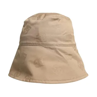 Dolce & Gabbana Accessoires, Heren, Beige, ONE Size, Katoen, Logo Bucket Hat