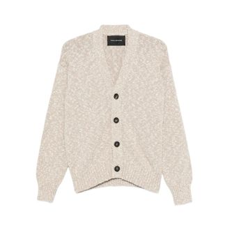 Tagliatore Cardigans, male, Beige, Size: M V-neck Cardigan