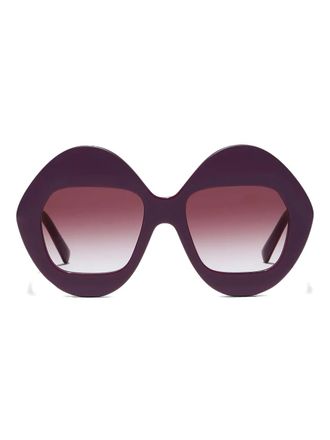 Dolce & Gabbana Eyewear Zonnebril met logoplakkaat - Paars