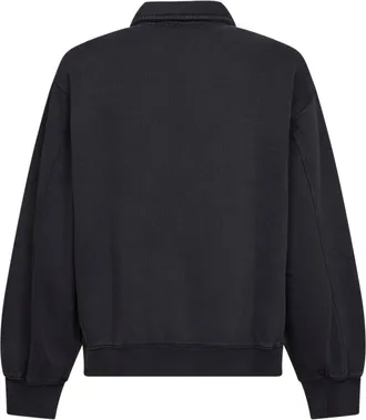 Carhartt Work in Progress Mens Sweatshirt Detroit Half-Zip Black Cotton Sweatshirts Sweater