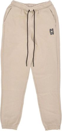 Puma Lichtgewicht trainingsbroek met elastische taille - Heren - Sweatpants - Beige - L - Katoen - Broeken