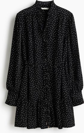 H&M Kleid mit Volants - Schwarz