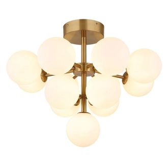 Globo Lighting Plaf&oacute;n - Grappy - Bronce - Vidrio - &Oslash; 56cm - G9