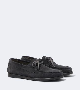 Saman Amel City Moc suede boat shoes