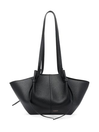 Yuzefi Mochi pebble-grain two-strap shoulder bag - Black