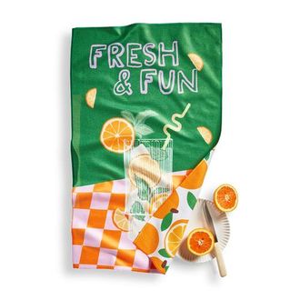 Tag Super Absorbent Kitchen Towel Fresh and Fun Multi Dishtowel 80% Recycled Polyester 18x30 in in Green at Nordstrom