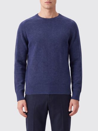 Brooksfield Maglia girocollo in puro cashmere con maniche lunghe a costine