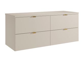 Vente-Unique Mueble de ba&ntilde;o suspendido con encimera - Beige - 120 cm - LAVENA