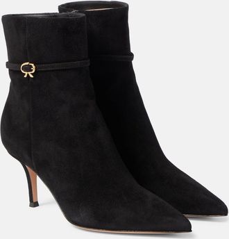 Gianvito Rossi Ribbon Ville suede ankle boots