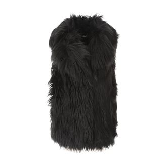 Karl Lagerfeld Vests, female, Black, Size: M Faux Fur Gilet