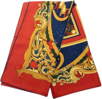 Herm&egrave;s Pre-owned Scarves, female, Red, Size: ONE SIZE Pre-owned Animaux Solaires Scarf