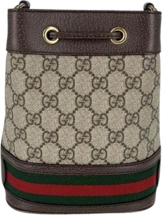 Gucci Pre-owned Bolso de Hombro GG Supreme Vintage - Pre-owned - Mujer - Marr&oacute;n - ONE SIZE
