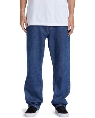 DC Relax-fit-Jeans DC SHOES Worker, Herren, Gr. 29(XS/S) / L&auml;nge 32(M), L&auml;nge 34, blau (indigo schwarz), Obermaterial: 80% Baumwolle, 20% Baumwolle;, Jea