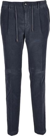 L.B.M. 1911 Blue Stretch Cotton Tapered Formal Pants
